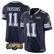Cheap Men's Dallas Cowboys #11 Micah Parsons Navy 2023 F.U.S.E. NFC East Champions Patch Football Stitched Jersey