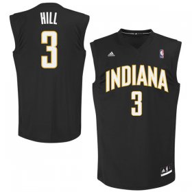 Wholesale Cheap Indiana Pacers 3 George Hill Black Fashion Replica Jersey