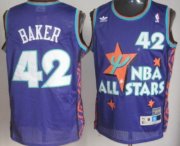 Wholesale Cheap NBA 1995 All-Star #42 Vin Baker Purple Swingman Throwback Jersey
