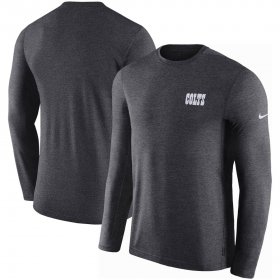 Wholesale Cheap Indianapolis Colts Nike Sideline Coaches UV Long Sleeve Performance T-Shirt Charcoal