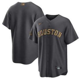 Wholesale Cheap Men\'s Houston Astros Blank Charcoal 2022 All-Star Cool Base Stitched Baseball Jersey