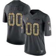 Wholesale Cheap Nike Raiders #00 Jim Otto Black Men's Stitched NFL Limited 2016 Salute To Service Jersey