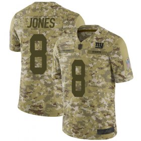 Wholesale Cheap Nike Giants #8 Daniel Jones Camo Men\'s Stitched NFL Limited 2018 Salute To Service Jersey