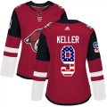 Wholesale Cheap Adidas Coyotes #9 Clayton Keller Maroon Home Authentic USA Flag Women's Stitched NHL Jersey