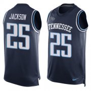 Wholesale Cheap Nike Titans #25 Adoree' Jackson Navy Blue Team Color Men's Stitched NFL Limited Tank Top Jersey