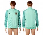 Wholesale Cheap Portugal Soccer Jackets Green