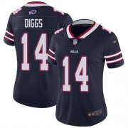 Wholesale Cheap Nike Bills #14 Stefon Diggs Navy Women's Stitched NFL Limited Inverted Legend Jersey
