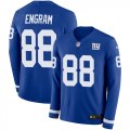 Wholesale Cheap Nike Giants #88 Evan Engram Royal Blue Team Color Men's Stitched NFL Limited Therma Long Sleeve Jersey