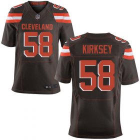 Wholesale Cheap Nike Browns #58 Christian Kirksey Brown Team Color Men\'s Stitched NFL New Elite Jersey