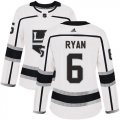 Wholesale Cheap Adidas Kings #6 Joakim Ryan White Road Authentic Women's Stitched NHL Jersey