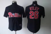 Wholesale Cheap Phillies #26 Chase Utley Black Stitched MLB Jersey