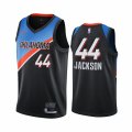 Wholesale Cheap Nike Thunder #44 Justin Jackson Black NBA Swingman 2020-21 City Edition Jersey