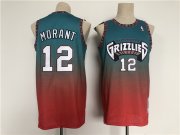 Wholesale Cheap Men's Memphis Grizzlies #12 Ja Morant Teal Red Throwback Stitched Jersey