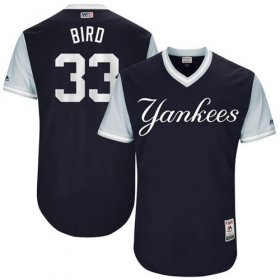 Wholesale Cheap Yankees #33 Greg Bird Navy \"Bird\" Players Weekend Authentic Stitched MLB Jersey