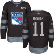 Wholesale Cheap Adidas Rangers #11 Mark Messier Black 1917-2017 100th Anniversary Stitched NHL Jersey