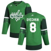 Wholesale Cheap Washington Capitals #8 Alex Ovechkin Men's Adidas 2020 St. Patrick's Day Stitched NHL Jersey Green