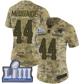 Wholesale Cheap Nike Rams #44 Jacob McQuaide Camo Super Bowl LIII Bound Women\'s Stitched NFL Limited 2018 Salute to Service Jersey