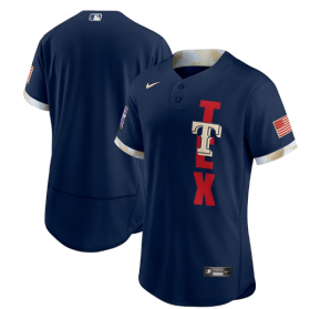 Wholesale Cheap Men\'s Texas Rangers Blank 2021 Navy All-Star Flex Base Stitched MLB Jersey