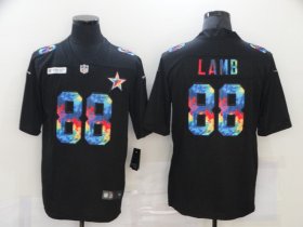 Wholesale Cheap Men\'s Dallas Cowboys #88 CeeDee Lamb Multi-Color Black 2020 NFL Crucial Catch Vapor Untouchable Nike Limited Jersey