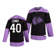 Wholesale Cheap Chicago Blackhawks #40 Robin Lehner Adidas Men's Hockey Fights Cancer Practice NHL Jersey Black