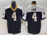 Wholesale Cheap Men's New Orleans Saints #4 Derek Carr Black 2023 FUSE 1987 Legacy Vapor Stitched Jersey