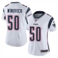 Wholesale Cheap Nike Patriots #50 Chase Winovich White Women's Stitched NFL Vapor Untouchable Limited Jersey