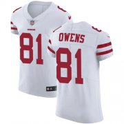 Wholesale Cheap Nike 49ers #81 Terrell Owens White Men's Stitched NFL Vapor Untouchable Elite Jersey