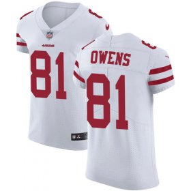 Wholesale Cheap Nike 49ers #81 Terrell Owens White Men\'s Stitched NFL Vapor Untouchable Elite Jersey