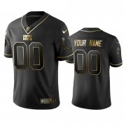 Wholesale Cheap Colts Custom Men's Stitched NFL Vapor Untouchable Limited Black Golden Jersey
