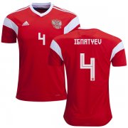 Wholesale Cheap Russia #4 Ignatyev Home Soccer Country Jersey