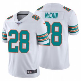 Wholesale Cheap Nike Dolphins #28 Bobby Mccain White Alternate Men\'s Stitched NFL 100th Season Vapor Untouchable Limited Jersey