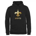 Wholesale Cheap Men's New Orleans Saints Pro Line Black Gold Collection Pullover Hoodie