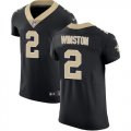Wholesale Cheap Nike Saints #2 Jameis Winston Black Team Color Men's Stitched NFL Vapor Untouchable Elite Jersey