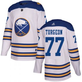 Wholesale Cheap Adidas Sabres #77 Pierre Turgeon White Authentic 2018 Winter Classic Stitched NHL Jersey