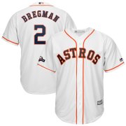 Wholesale Cheap Houston Astros #2 Alex Bregman Majestic 2019 Postseason Official Cool Base Player Jersey White