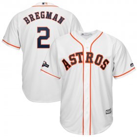 Wholesale Cheap Houston Astros #2 Alex Bregman Majestic 2019 Postseason Official Cool Base Player Jersey White