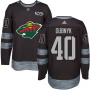 Wholesale Cheap Adidas Wild #40 Devan Dubnyk Black 1917-2017 100th Anniversary Stitched NHL Jersey