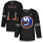 Wholesale Cheap New York Islanders #13 Mathew Barzal Adidas Men's Black USA Flag Limited NHL Jersey
