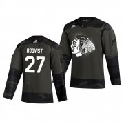 Wholesale Cheap Chicago Blackhawks #27 Adam Boqvist Adidas 2019 Veterans Day Men's Authentic Practice NHL Jersey Camo
