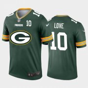 Wholesale Cheap Green Bay Packers #10 Jordan Love Green Men's Nike Big Team Logo Player Vapor Limited NFL Jersey