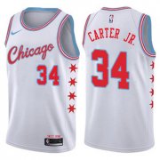 Wholesale Cheap Nike Chicago Bulls #34 Wendell Carter Jr. White NBA Swingman City Edition Jersey