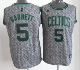 Wholesale Cheap Boston Celtics #5 Kevin Garnett Gray Static Fashion Jersey