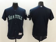 Wholesale Cheap Mariners Blank Navy blue Flexbase Authentic Collection Stitched MLB Jersey