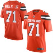 Wholesale Cheap Nike Browns #71 Jedrick Wills JR Orange Alternate Men's Stitched NFL New Elite Jersey