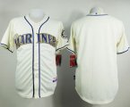 Wholesale Cheap Mariners Blank Cream Alternate Cool Base Stitched MLB Jersey