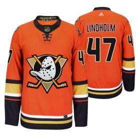 Wholesale Cheap Anaheim Ducks #47 Hampus Lindholm Men\'s 2019-20 Third Orange Alternate Stitched NHL Jersey