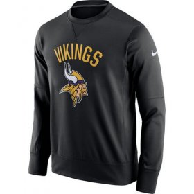 Wholesale Cheap Men\'s Minnesota Vikings Nike Black Sideline Circuit Performance Sweatshirt