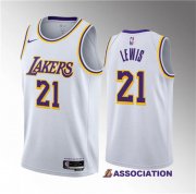 Wholesale Cheap Men's Los Angeles Lakers #21 Maxwell Lewis White 2023 Draft Association Edition Stitched Basketball Jersey1