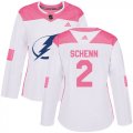 Cheap Adidas Lightning #2 Luke Schenn White/Pink Authentic Fashion Women's Stitched NHL Jersey