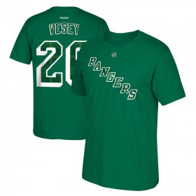 Wholesale Cheap New York Rangers #26 Jimmy Vesey Reebok St. Paddy\'s Day Name & Number T-Shirt Green